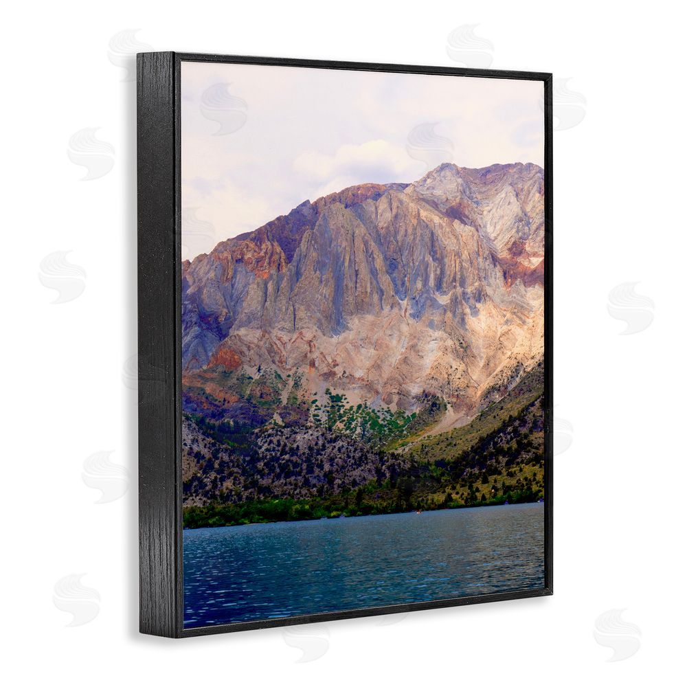 Gemma Bardot Serene Lake Beneath Mountains Black Framed Giclee Wall Art Print