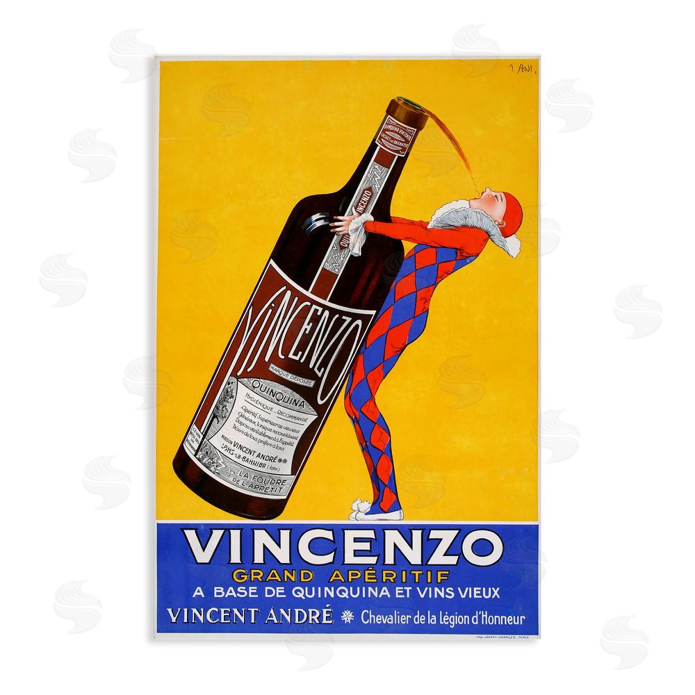Vintage Posters Vincenzo Vintage Wine Stretched Canvas Wall Art Print