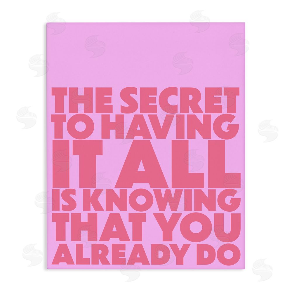 1x Knowing You Already Have It All Stretched Canvas Wall Art Print