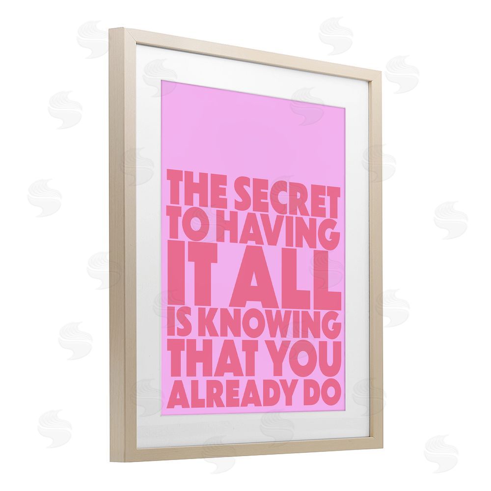 1x Knowing You Already Have It All Brown Framed Print Under Glass Wall Art