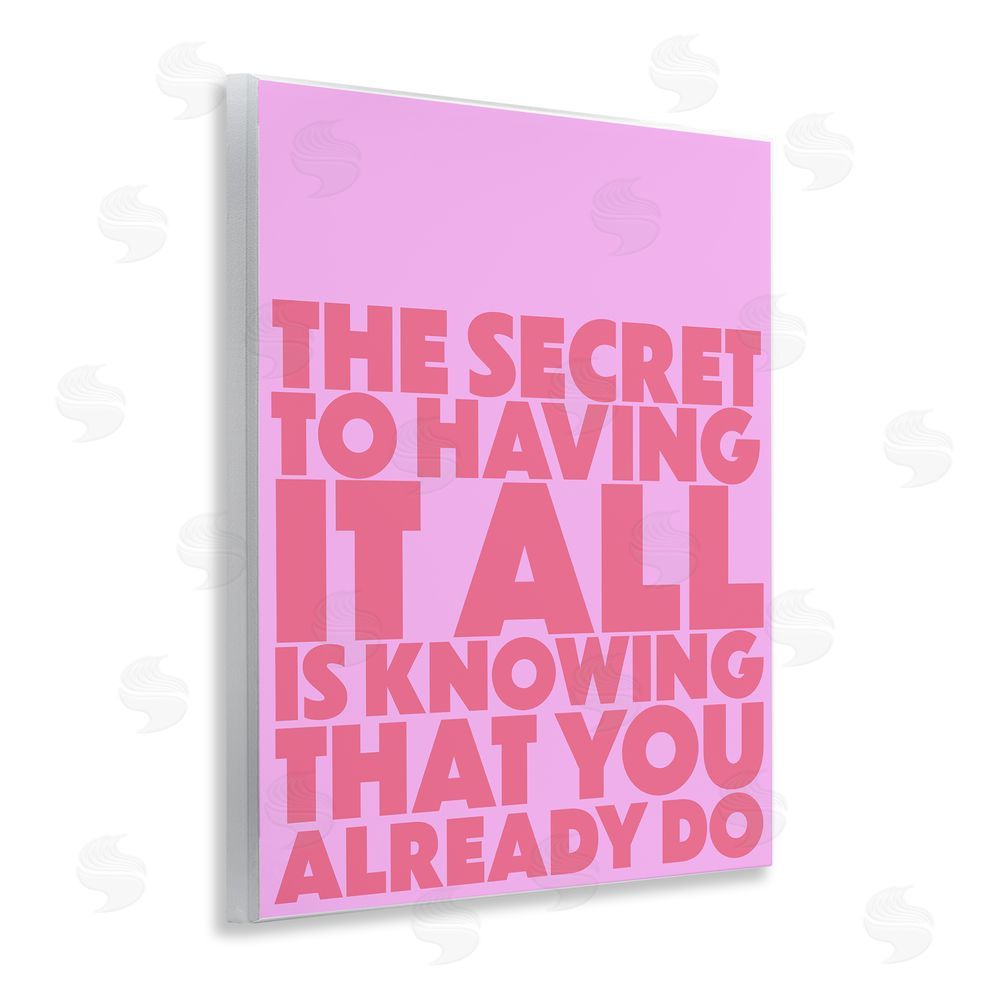 1x Knowing You Already Have It All Wooden Wall Plaque Art Print