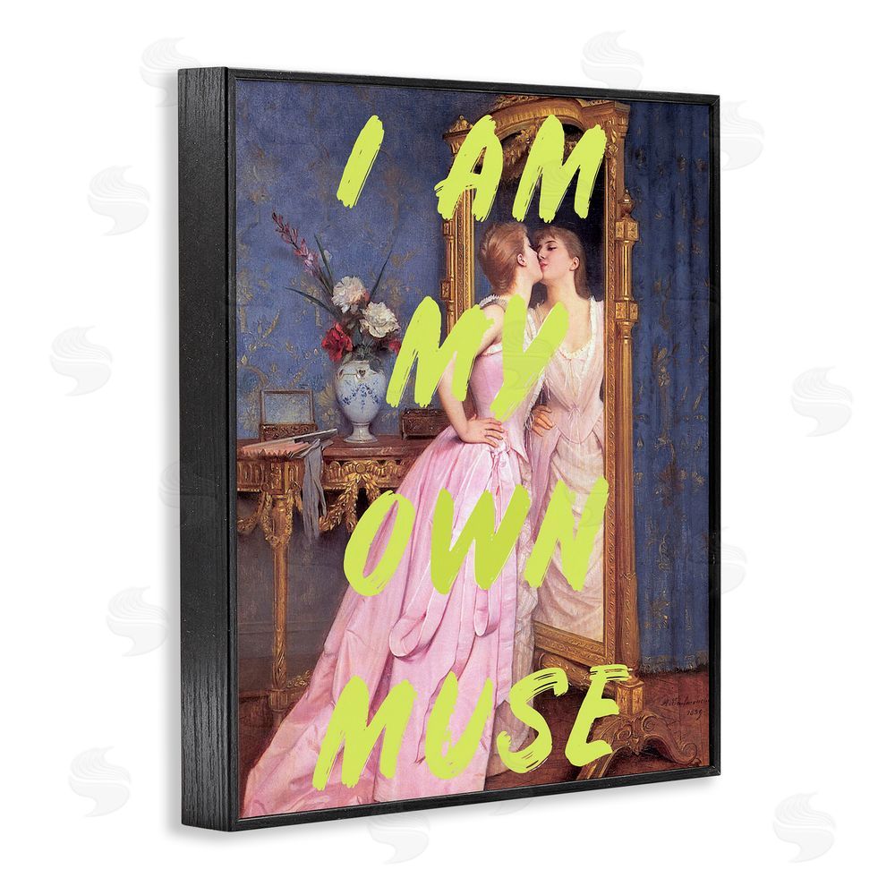 1x I Am My Own Muse Black Framed Giclee Wall Art Print