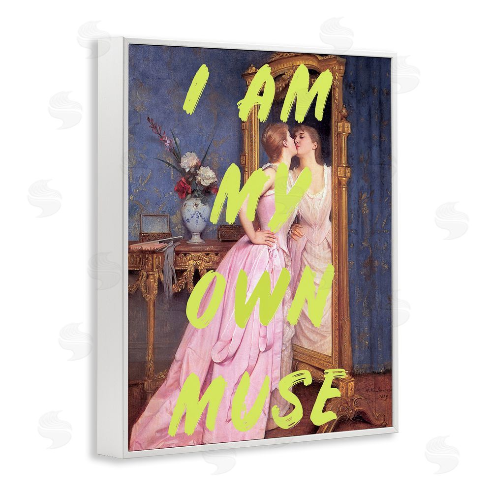 1x I Am My Own Muse White Framed Giclee Wall Art Print