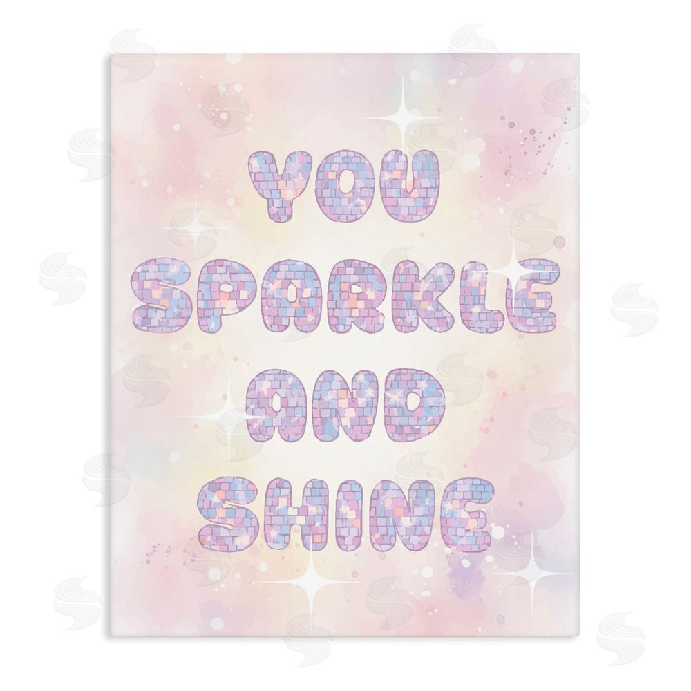 Lil' Rue You Sparkle And Shine Pastels Stretched Canvas Wall Art Print