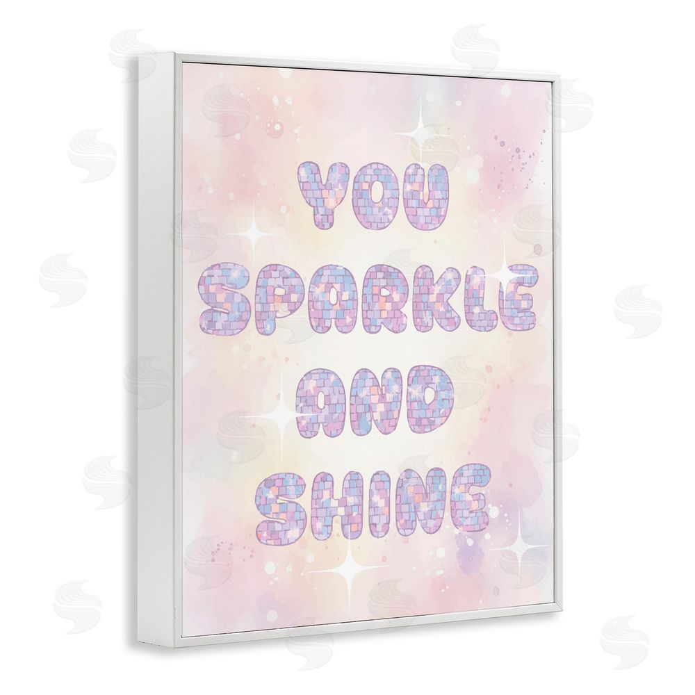 Lil' Rue You Sparkle And Shine Pastels White Framed Giclee Wall Art Print