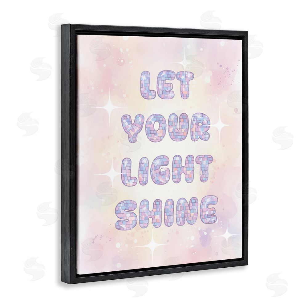 Daphne Polselli Let Your Light Shine Pastels Black Floating Framed Canvas Wall Art