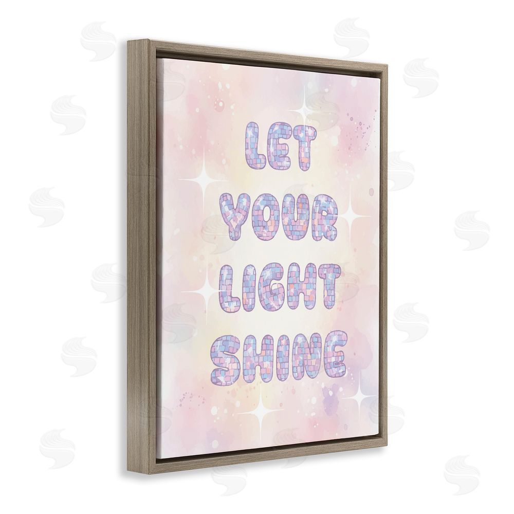 Daphne Polselli Let Your Light Shine Pastels Brown Floating Framed Canvas Wall Art