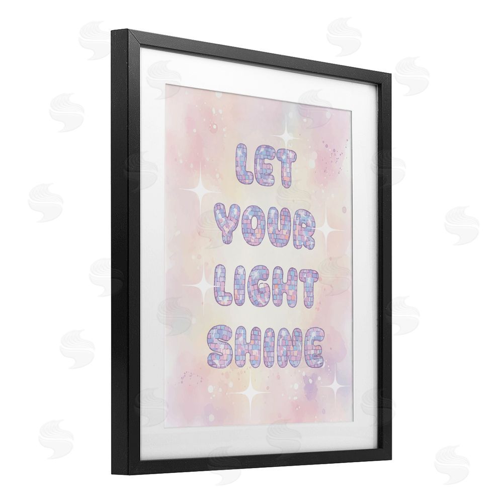 Daphne Polselli Let Your Light Shine Pastels Black Framed Print Under Glass Wall Art