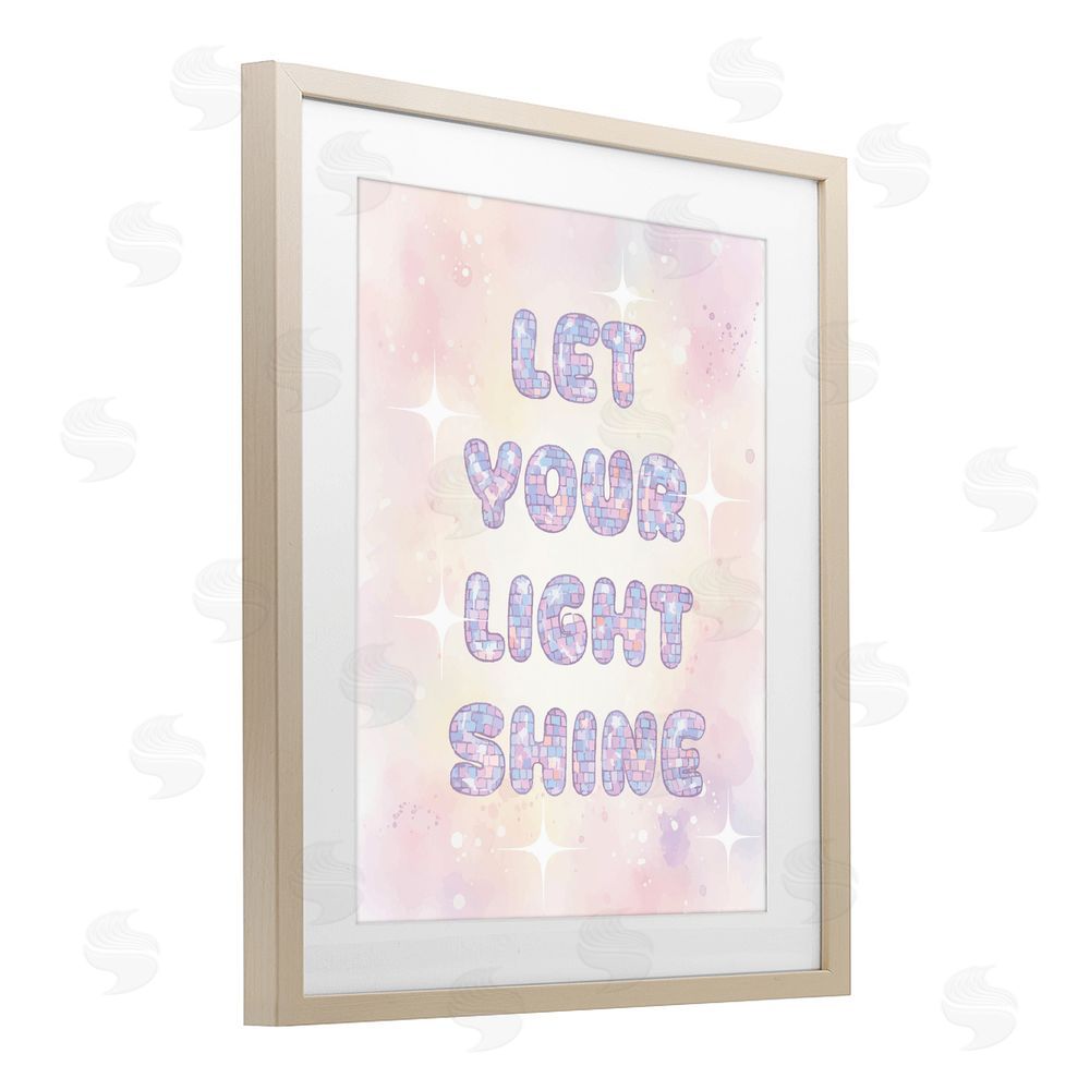 Daphne Polselli Let Your Light Shine Pastels Brown Framed Print Under Glass Wall Art