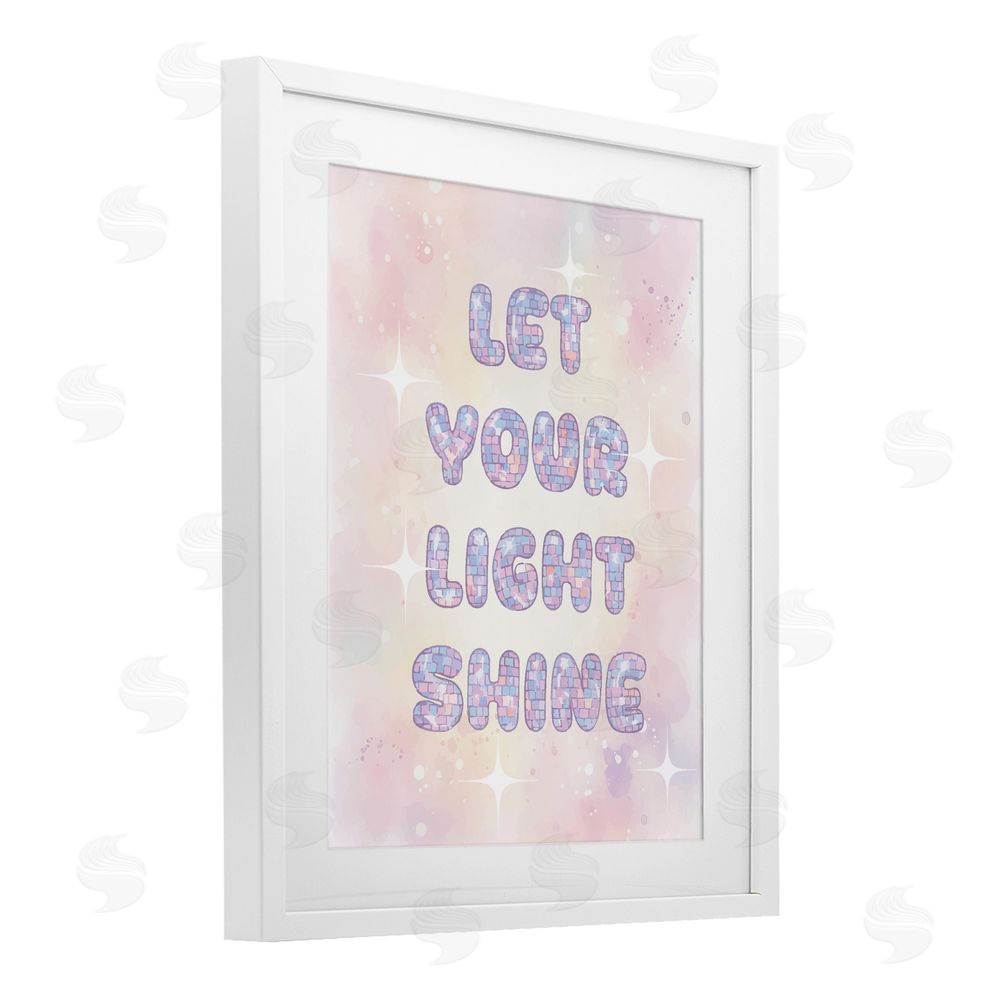 Daphne Polselli Let Your Light Shine Pastels White Framed Print Under Glass Wall Art