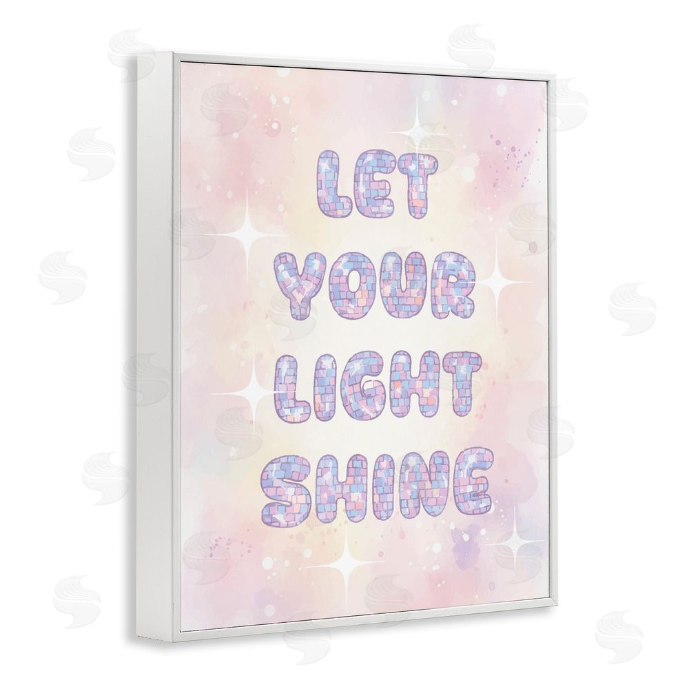 Daphne Polselli Let Your Light Shine Pastels White Framed Giclee Wall Art