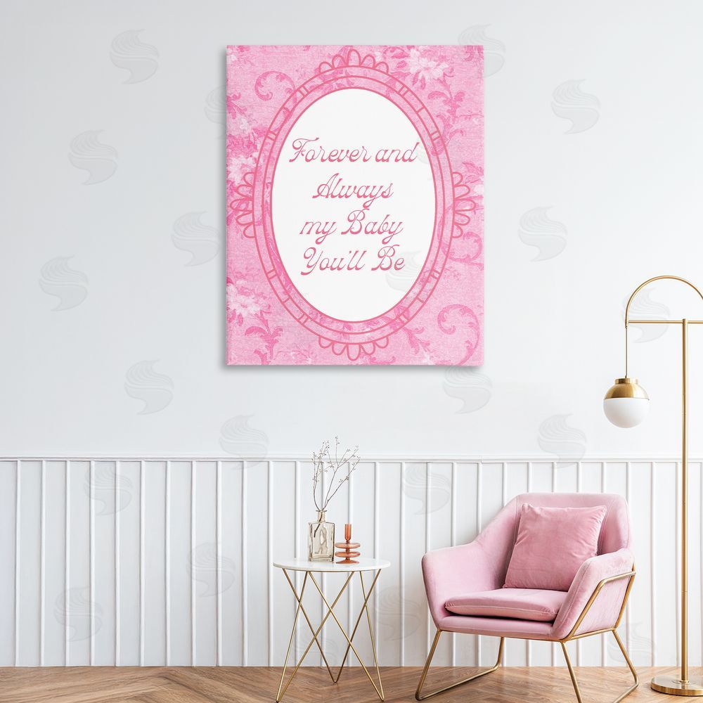 Daphne Polselli Forever & Always My Baby Stretched Canvas Wall Art in Room