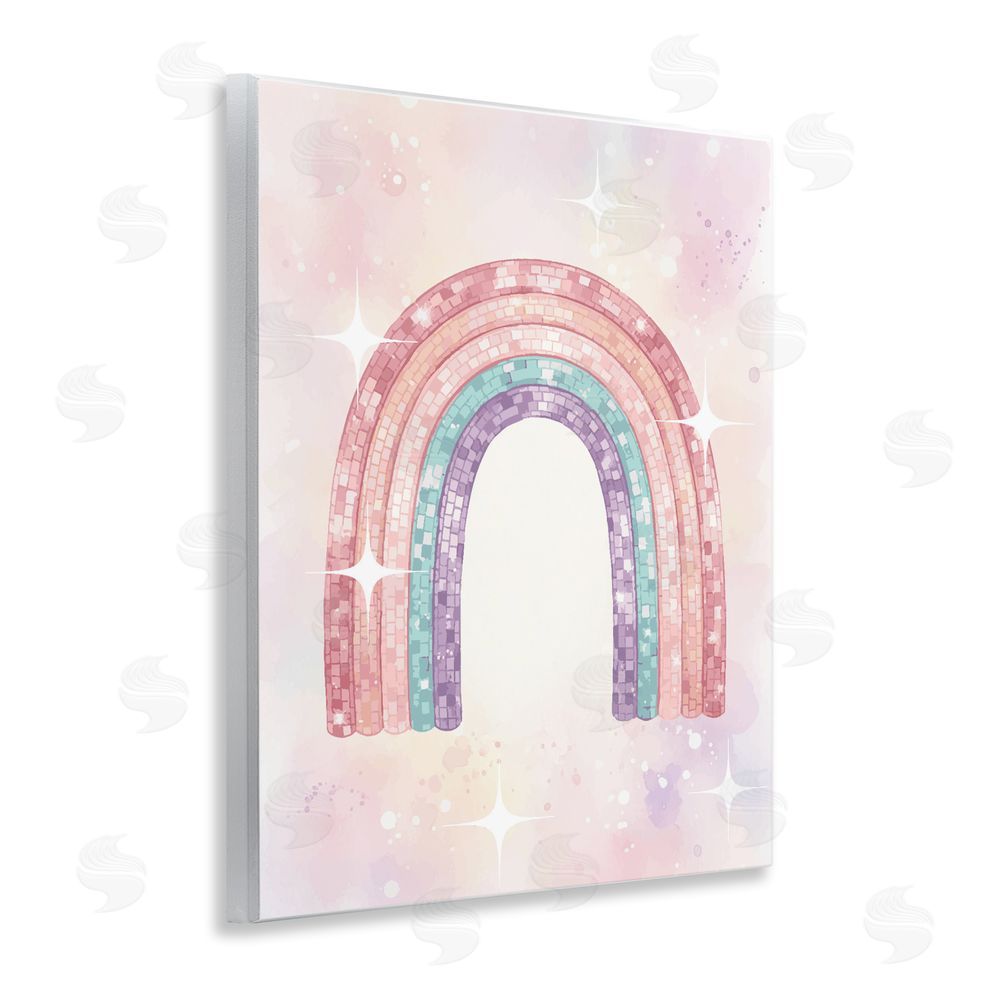 Daphne Polselli Pastel Disco Rainbow Sparkles Wall Plaque Home Decor Art Print