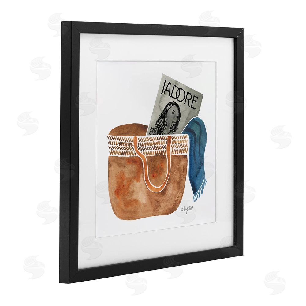 Hillary Holt Tote & Fashion Magazine Black Framed Print Under Glass Wall Art