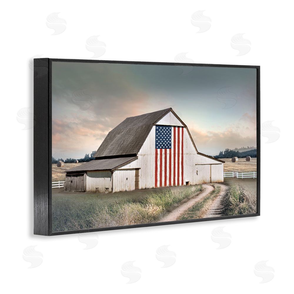 CAD Designs Land That I Love Barn Black Framed Giclee Wall Art Print
