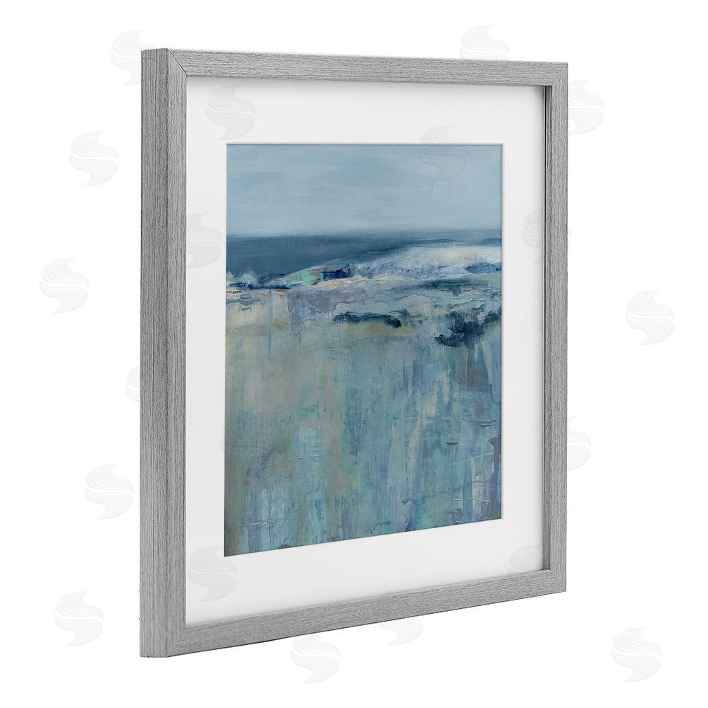 Carol Robinson Serene Abstract Pastel Seascape Gray Framed Print Under Glass Wall Art