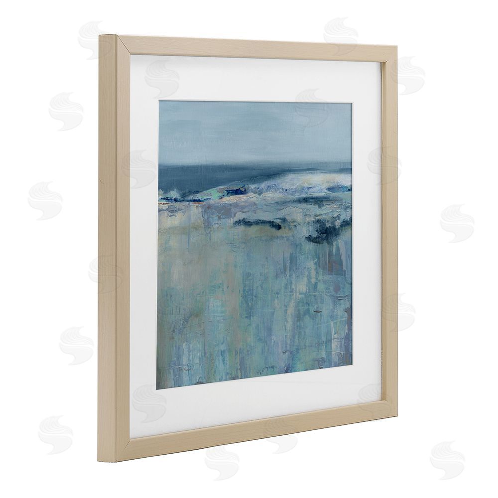 Carol Robinson Serene Abstract Pastel Seascape Brown Framed Print Under Glass Wall Art