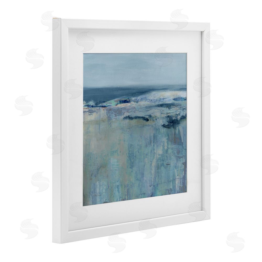 Carol Robinson Serene Abstract Pastel Seascape White Framed Print Under Glass Wall Art