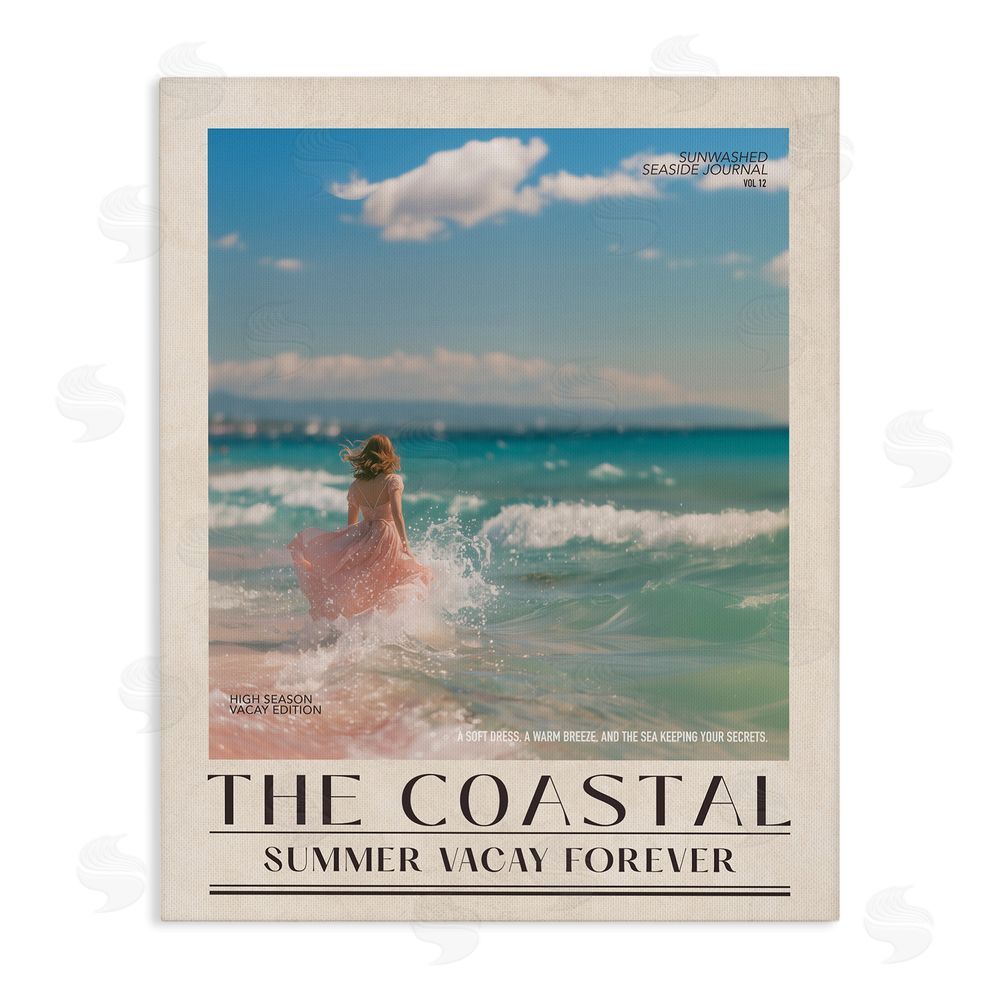 A Barefoot Stylist Coastal Summer Vacay Forever Stretched Canvas Wall Art Print