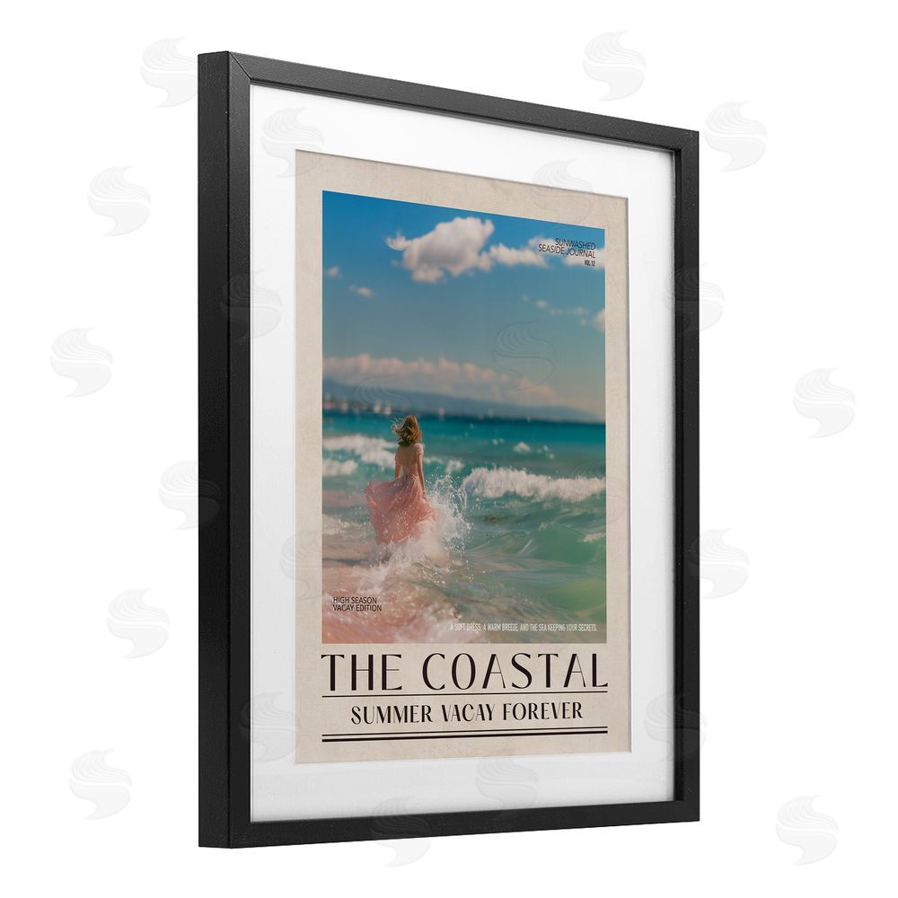 A Barefoot Stylist Coastal Summer Vacay Forever Black Framed Print Under Glass Wall Art