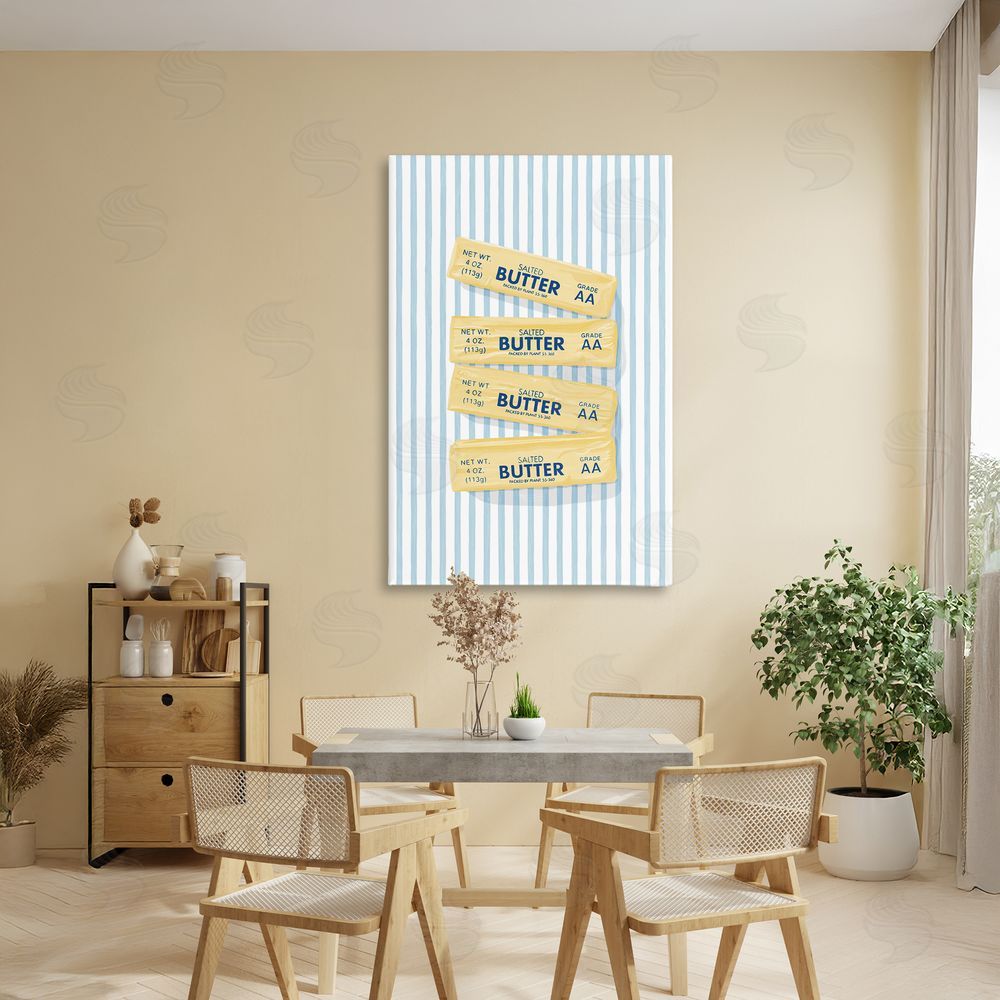 Veronica Lara Butter Sticks on Blue Stripes
