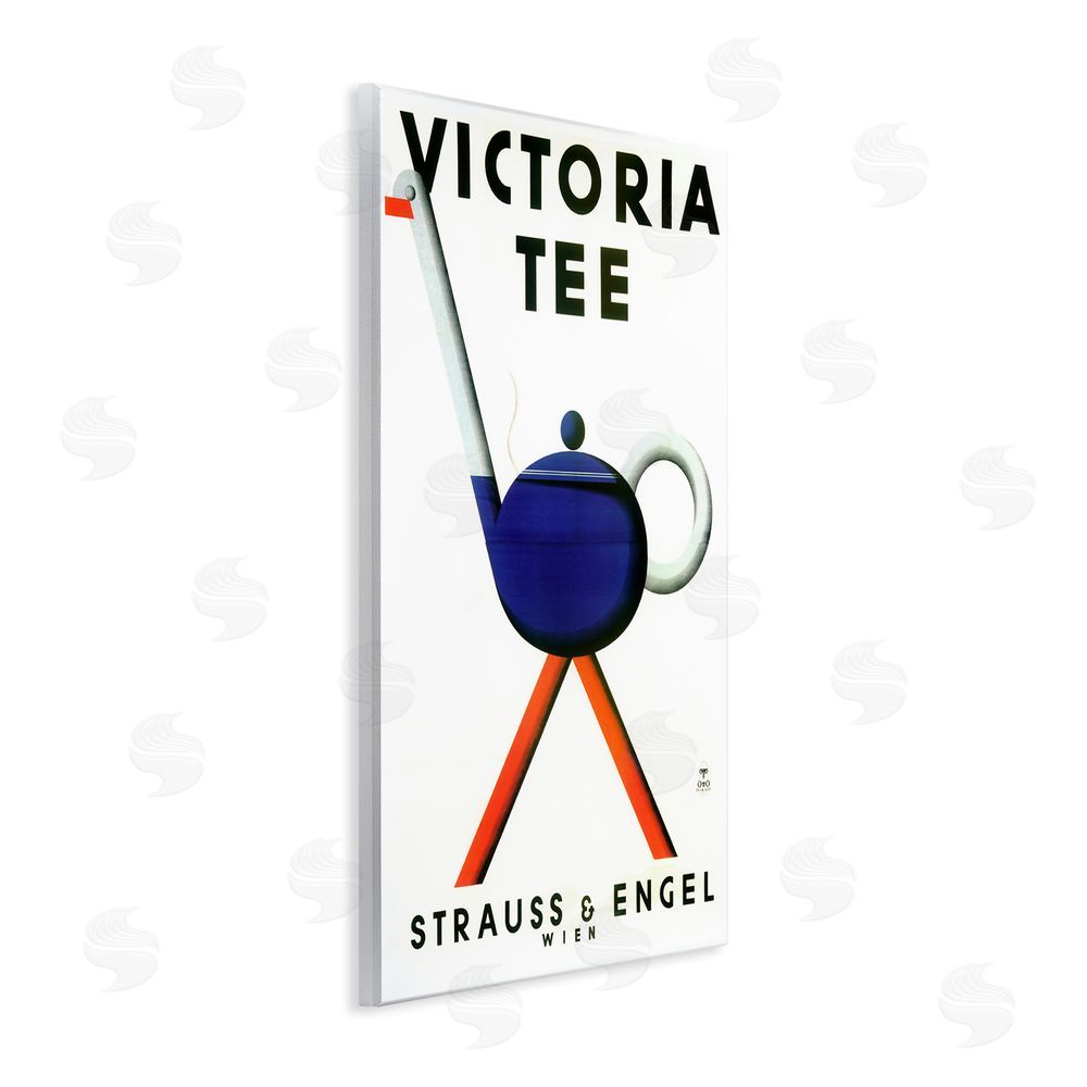 Vintage Hustle Retro Teapot Vintage Poster Wooden Wall Plaque Art Print