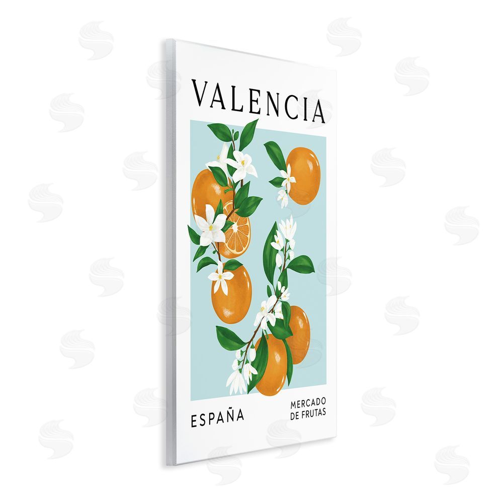 Veronica Lara Naranjas De Valencia Fruit Market Wooden Wall Plaque Art Print