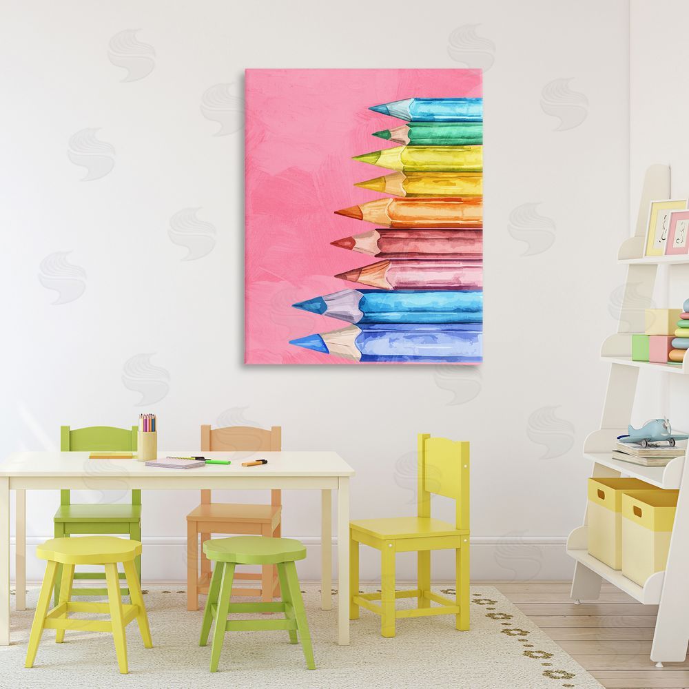 Kim Allen Vibrant Pencils on Pink