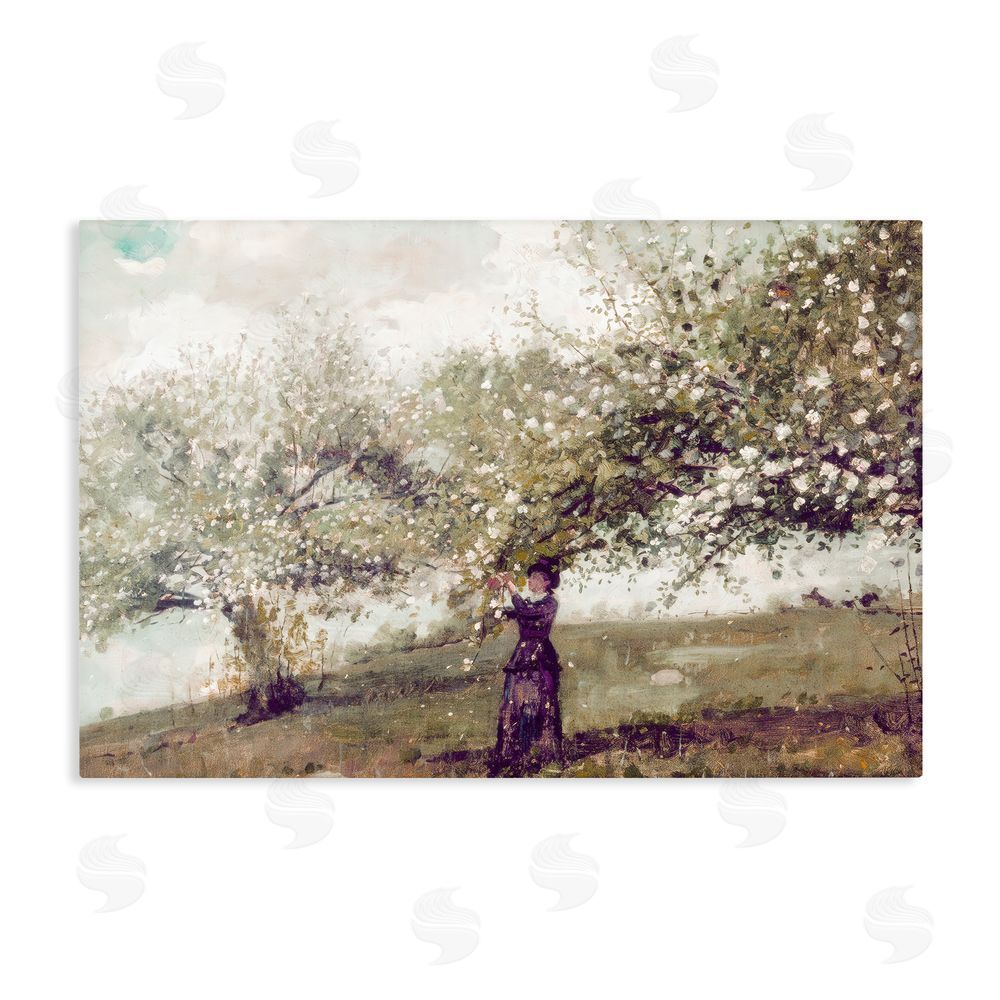 Leah Straatsma Vintage Gathering Spring Blossoms Stretched Canvas Wall Art Print