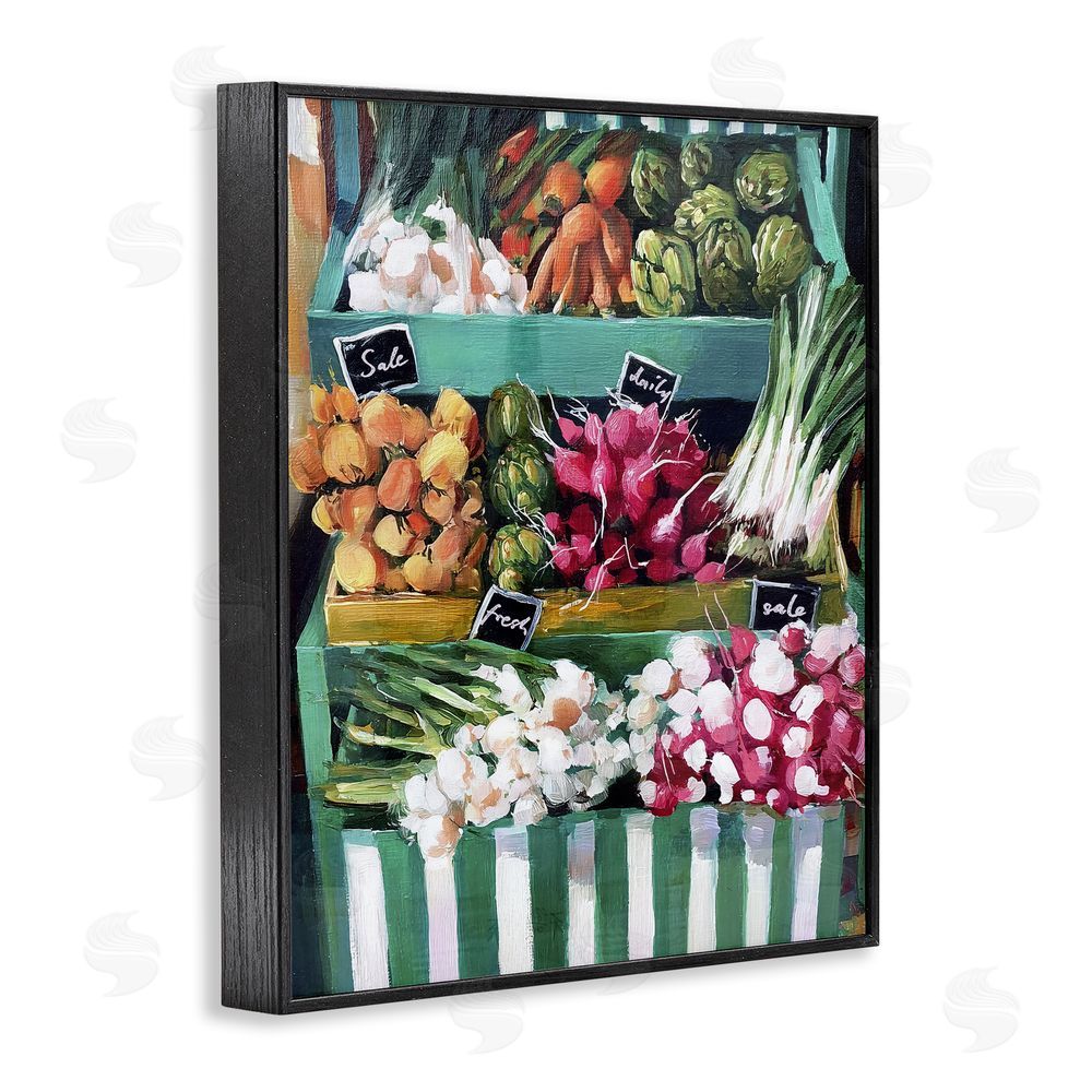 Annabelle Hall Fresh Daily Market Stand Black Framed Giclee Wall Art Print