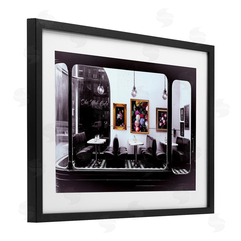 Annabelle Hall Retro Met Cafe Nostalgia Black Framed Print Under Glass Wall Art