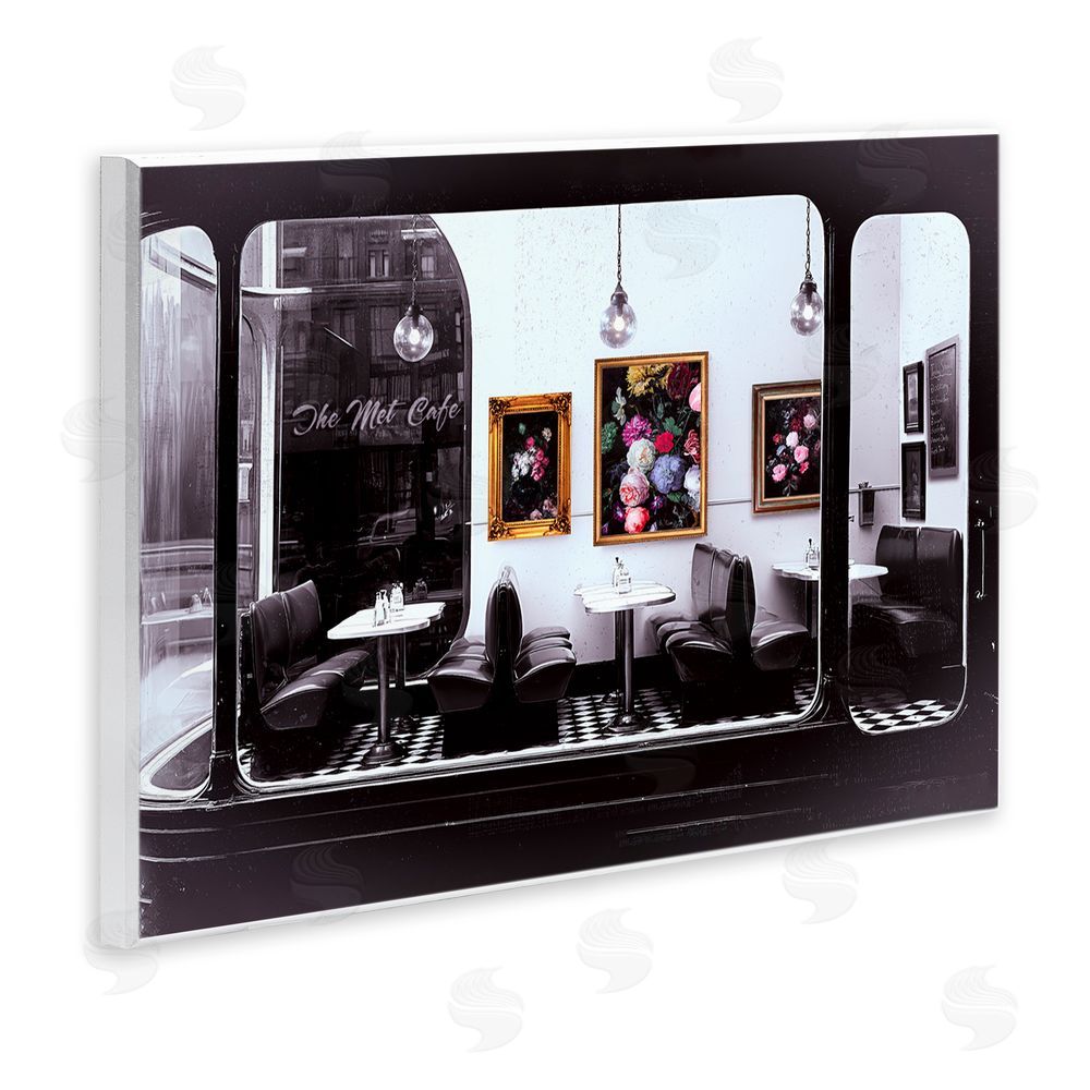 Annabelle Hall Retro Met Cafe Nostalgia Wooden Wall Plaque Art Print