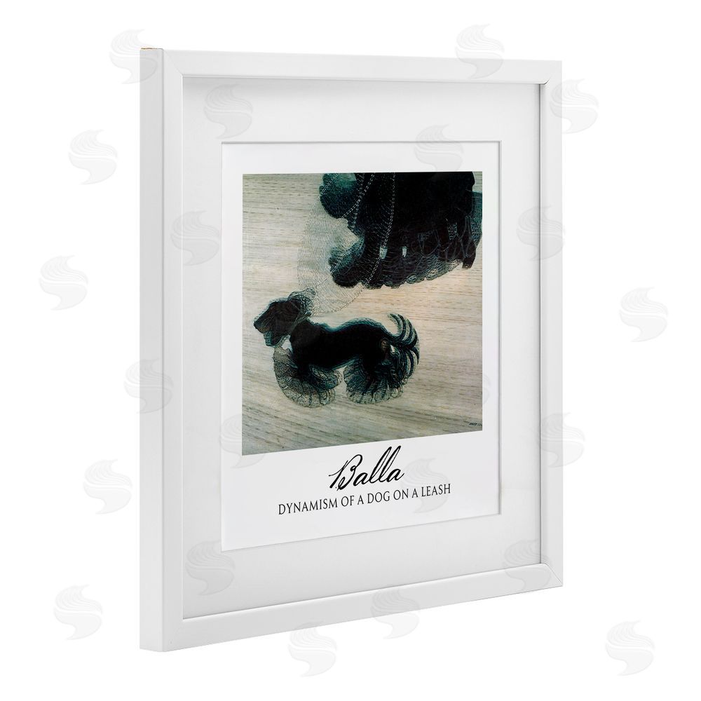 Vintage Hustle Balla Dynamism Of A Dog Classic White Framed Print Under Glass Wall Art