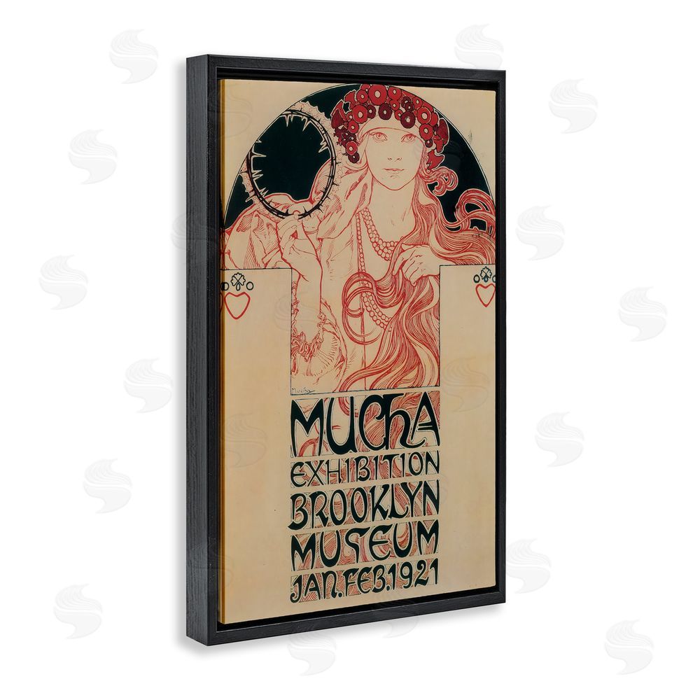 Vintage Hustle Vintage Museum Exhibition Poster Black Floating Frame Canvas Wall Art Print