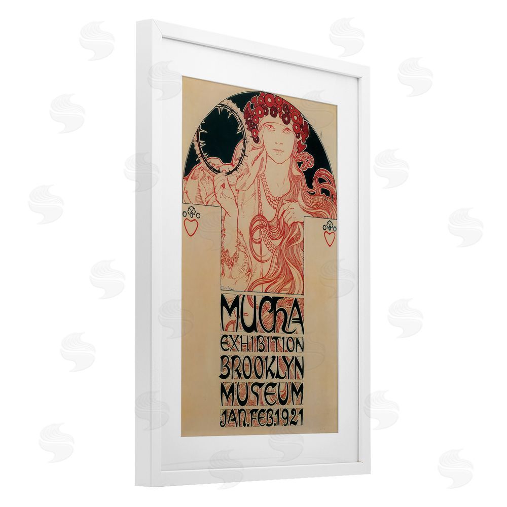 Vintage Hustle Vintage Museum Exhibition Poster White Framed Print Under Glass Wall Art