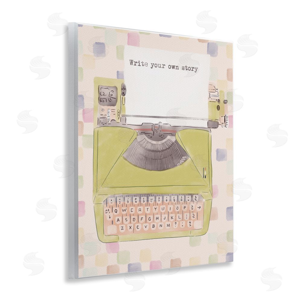 Radhika Modi Write Your Own Story Typewriter Wooden Wall Plaque Art Print