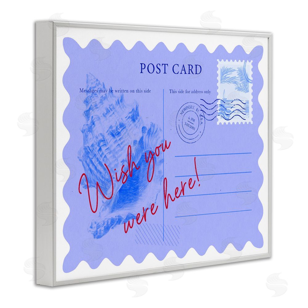 Ziwei Li Wish You Were Here Postcard White Framed Giclee Wall Art Print