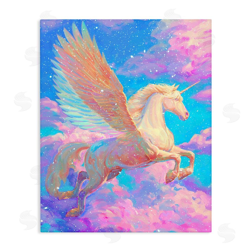 Ziwei Li Majestic Winged Pegasus Stretched Canvas Wall Art Print