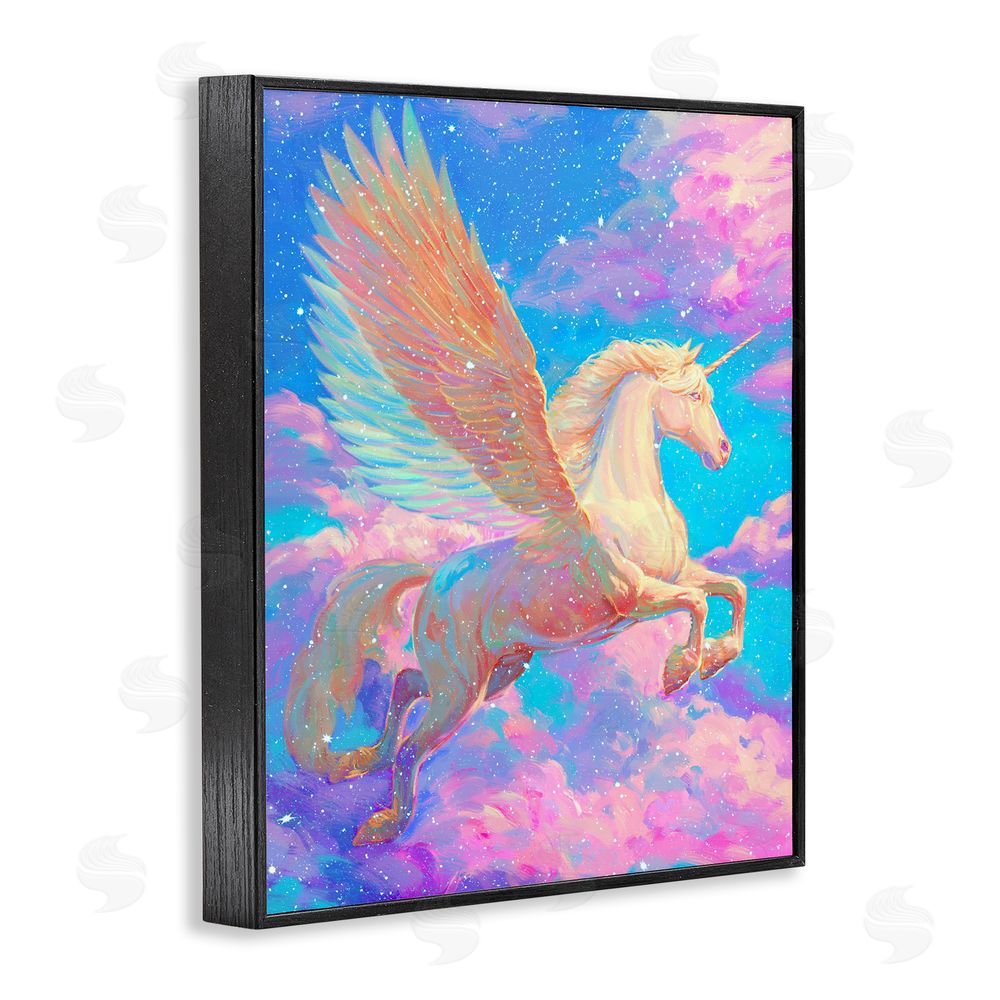 Ziwei Li Majestic Winged Pegasus Black Framed Giclee Wall Art Print