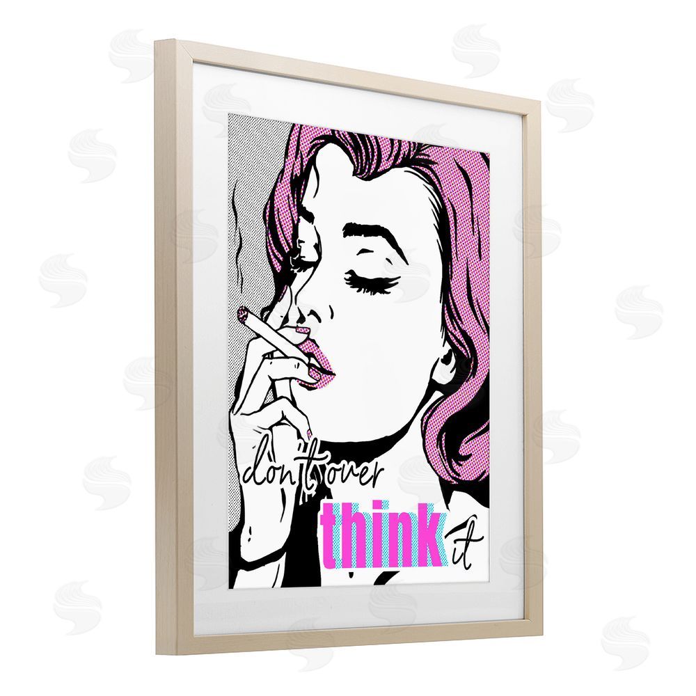 Ziwei Li Don't Over Think It Brown Framed Print Under Glass Wall Art