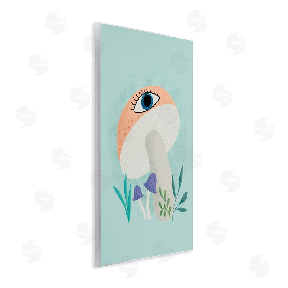 Metka Hiti Mushroom with Mystical Eye Wooden Wall Plaque Art Print