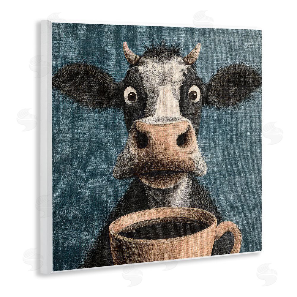 The Wands Want Grumpy Cow & Coffee Wooden Wall Plaque Art Print