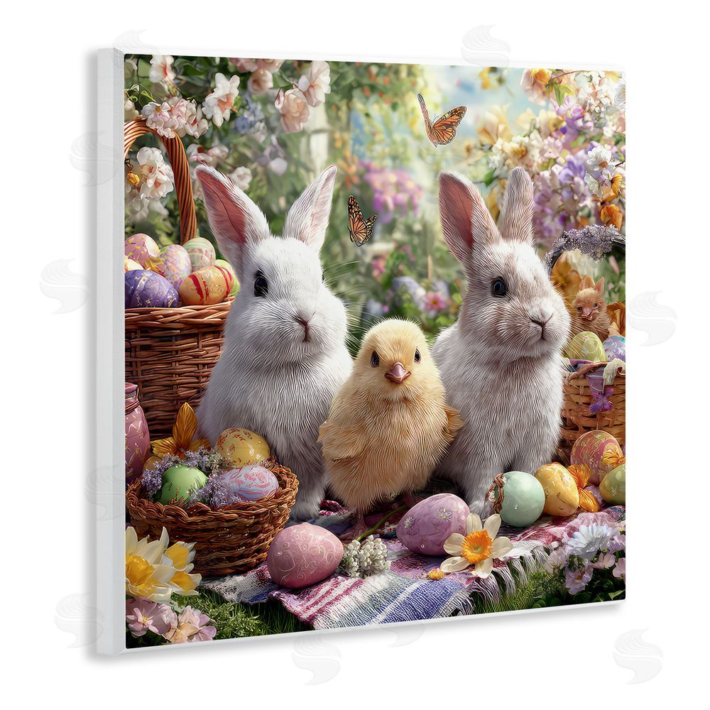The Wands Want Easter Animals & Eggs Wooden Wall Plaque Art Print
