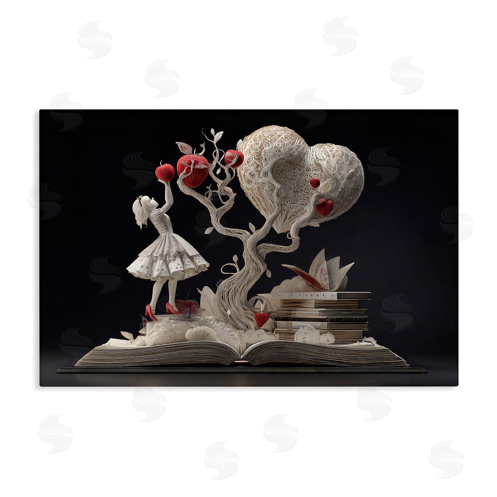 The Wands Want Paper Sculpture Style Fairytale Stretched Canvas Wall Art Print