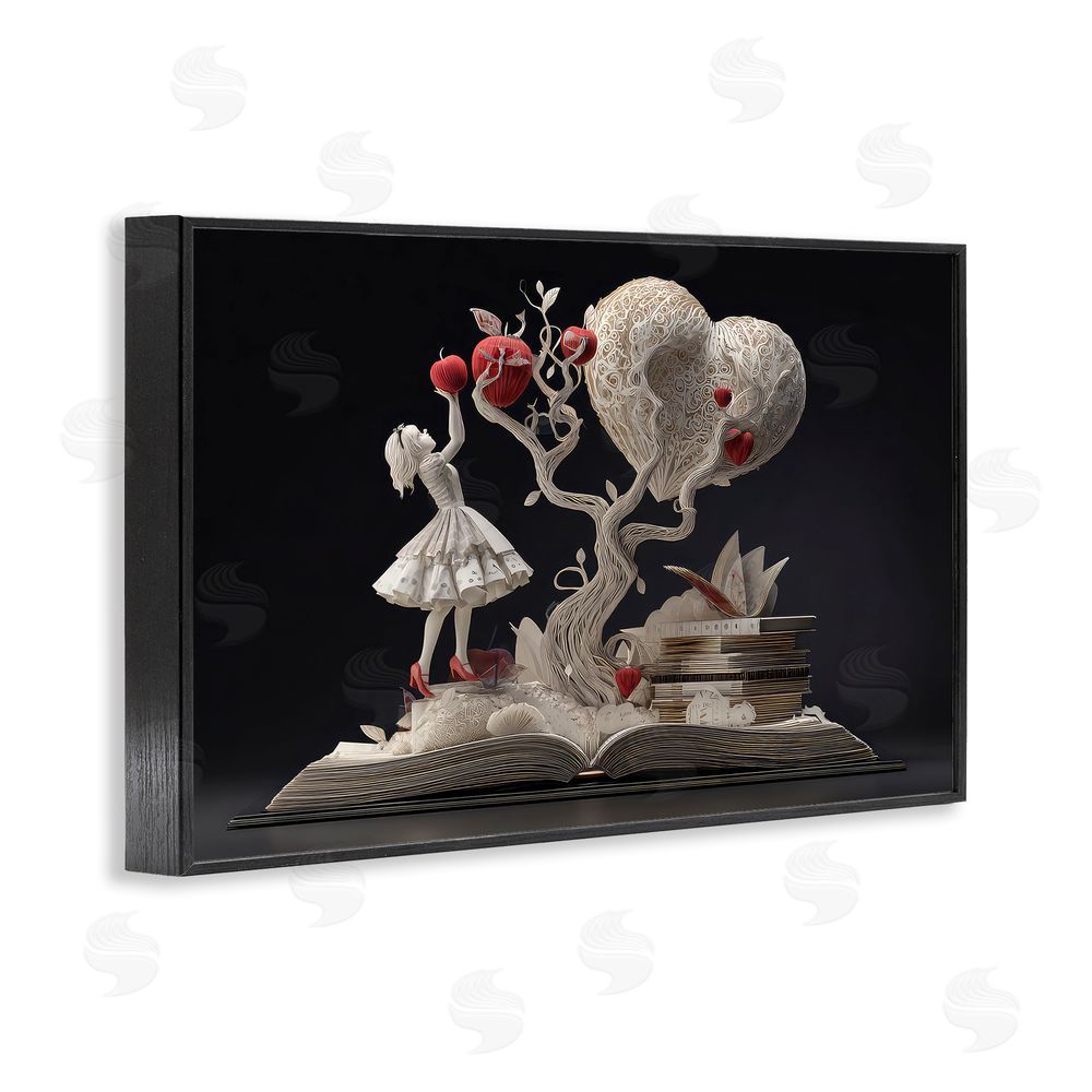 The Wands Want Paper Sculpture Style Fairytale Black Framed Giclee Wall Art Print