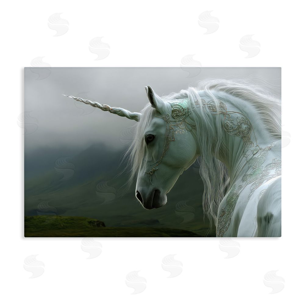 The Wands Want Dreamy Celtic Unicorn Stretched Canvas Wall Art Print