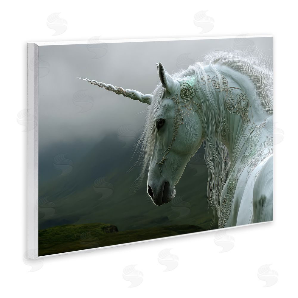 The Wands Want Dreamy Celtic Unicorn Wooden Wall Plaque Art Print