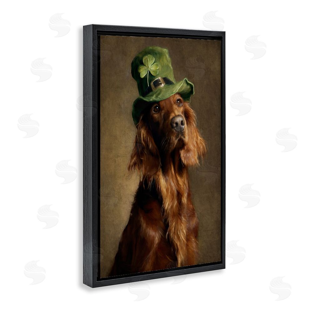 Tina LeCour The Irish Setter Portrait Black Floating Frame Canvas Wall Art Print