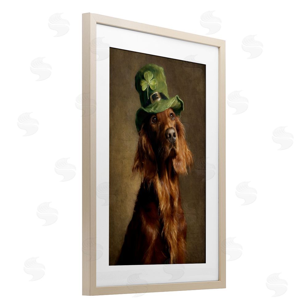 Tina LeCour The Irish Setter Portrait Brown Framed Print Under Glass Wall Art