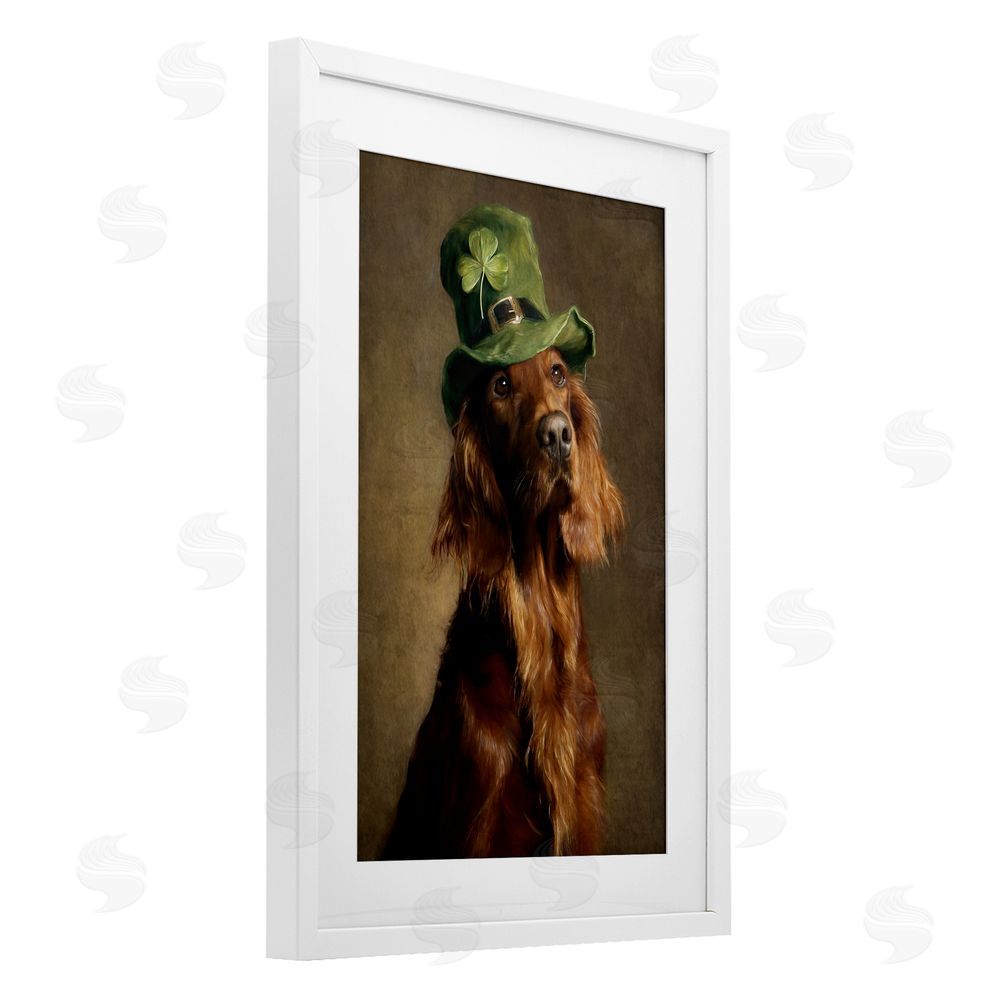 Tina LeCour The Irish Setter Portrait White Framed Print Under Glass Wall Art
